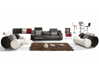 DIVANO IN PELLE DIVANO IN PELLE 3+2+1 CON USB SET DI DIVANI DIVANI DESIGNER NUOVI SOFA