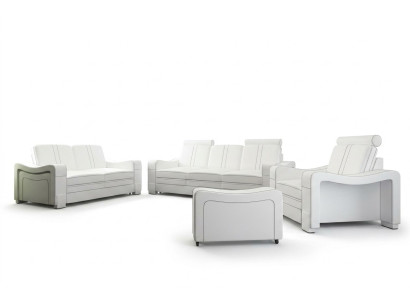 DIVANO IN PELLE 3+2+1 DIVANO +USB SET DI RIVESTIMENTO DIVANO POLTRONA SOFA DESIGN SOFA SOFÀ NUOVO