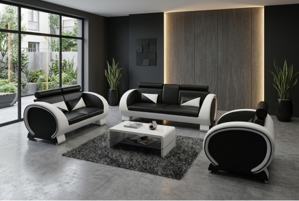 DIVANO IN PELLE 3+1 CON IMBOTTITURA DIVANO IMBOTTITO DIVANO IN PELLE SOFA DESIGN CON USB