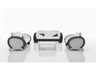 DIVANO IN PELLE CON USB, DIVANO DESIGN 3 POSTI + 1, DIVANO IMBOTTITO SET DA SALOTTO.