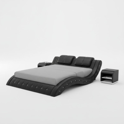 Lusso Letto in pelle USB Design Letti imbottiti Matrimoniali Moderni LB8824 140/160/180