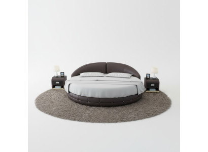 Design Letto Rotondo Letto Imbottito Letto di Lusso Letto Matrimoniale Letti USB Rotondi