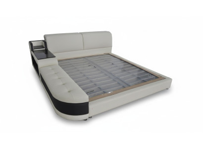 Letto imbottito di design per la camera da letto realizzato con materiali di alta qualità