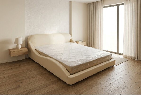Lussuoso letto con USB imbottito con pelle moderno per hotel letto matrimoniale 140/160/180/200 cm.