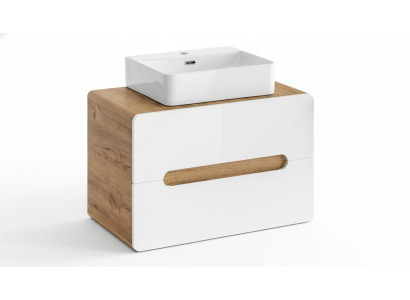 Lavabo da bagno con lavabo da appoggio 80 cm