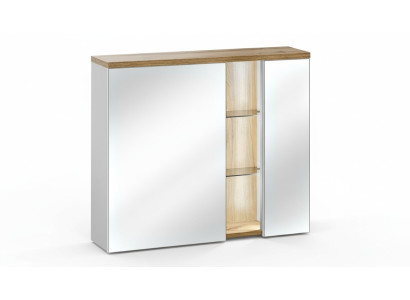 Mobile ad angolo con specchio e lampade a LED da 80 cm.