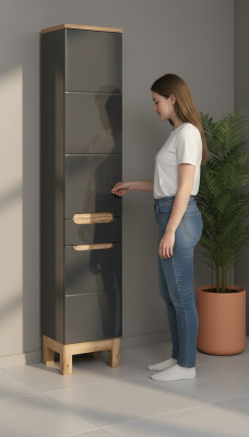 Mobile alto per il bagno Scaffale mobile da bagno Mobili da bagno Mobili da bagno Regali per il bagno