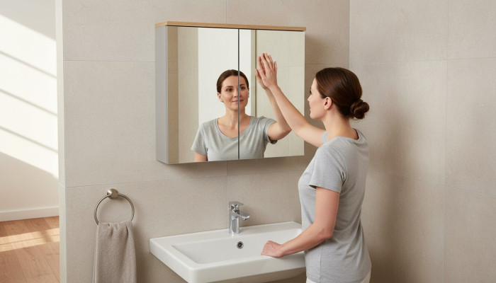 Mobile bagno sospeso con lavabo da 60 cm.