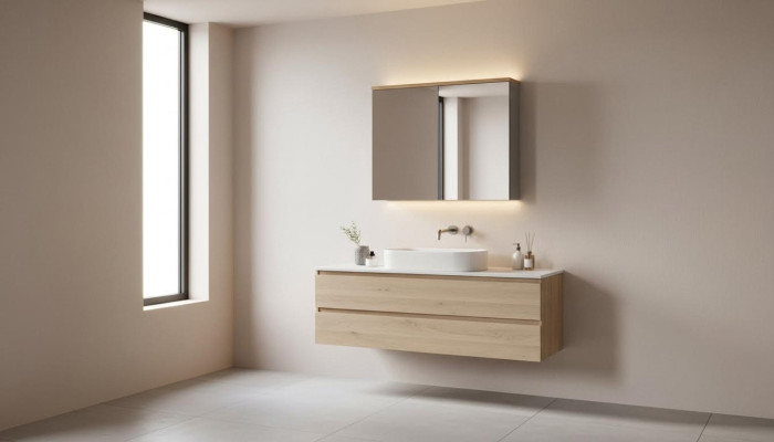 Mobile bagno sospeso con lavabo da 60 cm.