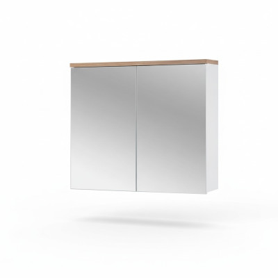 Mobile da bagno con specchio a parete e armadietto con specchio 80 cm