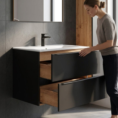 lussuoso lavabo mobile sottolavabo armadio bacino lavabi bagno 80cm