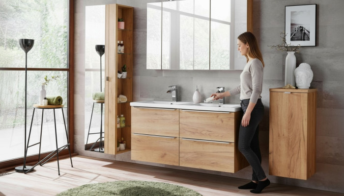 Armadio con specchio pensile per bagno con specchio 60 cm mensola