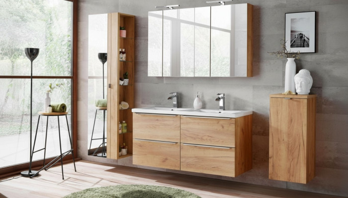 Armadio con specchio pensile per bagno con specchio 60 cm mensola