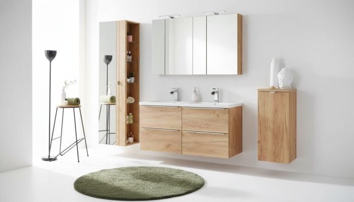 Armadio con specchio pensile per bagno con specchio 60 cm mensola