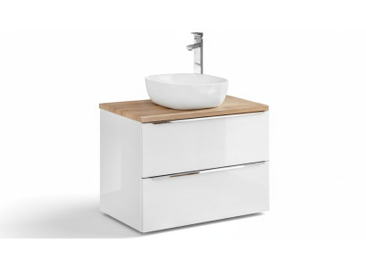 Set di mobili da bagno con lavandino da 60cm e mobile sottolavabo consolle.
