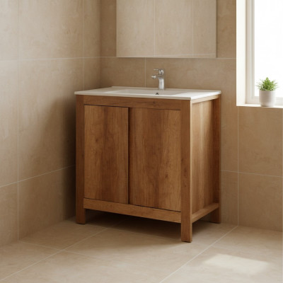 Mobili da bagno 80cm Lavabo con mobile sottolavabo Decorativo Moderno Lavabo