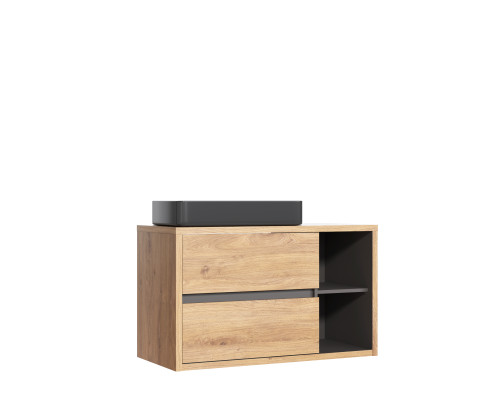 Mobile da bagno sospeso con lavabo da 100 cm.