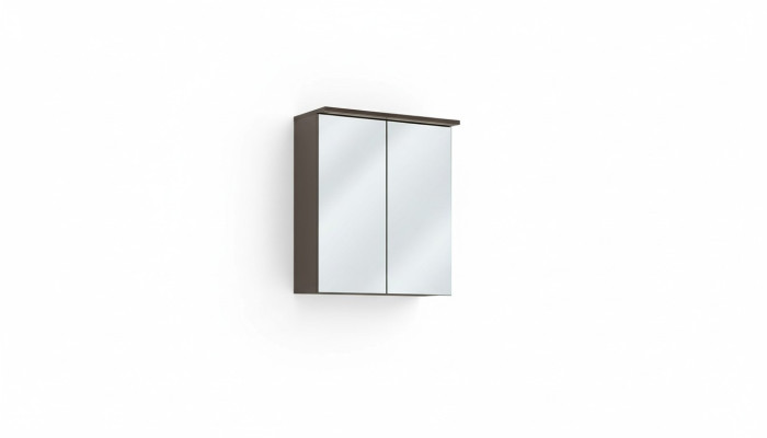 Mobiletto da parete con specchio per bagno con specchio LED da 60 cm.
