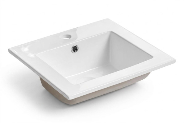 Lavabo lavabo in ceramica bianco da appoggio.