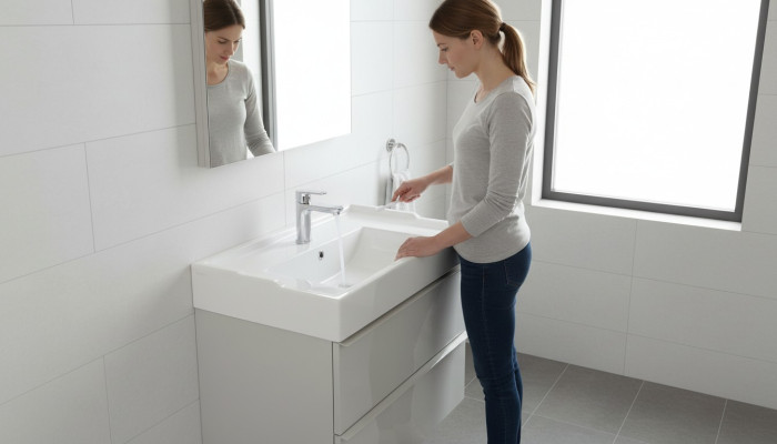 Lavabo lavabo in ceramica moderno Lavabo sovrapposto decorativo bianco