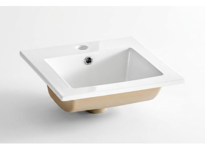 Lavabo in ceramica a colonna da appoggio bianco per lavabo decorativo.