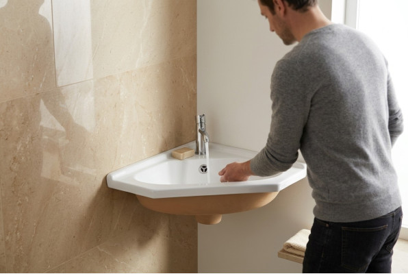 Lavabo da incasso in ceramica. Lavabo da appoggio.
