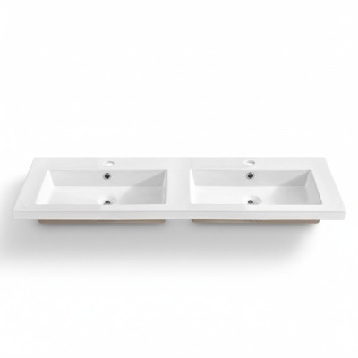 Doppio lavandino da bagno in ceramica, lavabo, lavabo da appoggio.