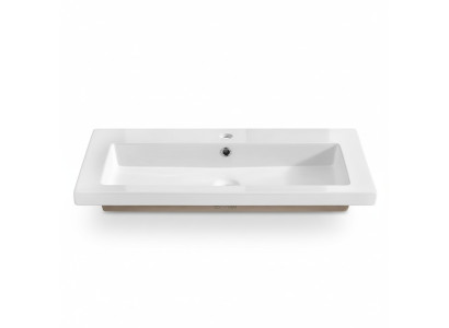 Lavabo da appoggio in ceramica bianco per lavabo decorativo