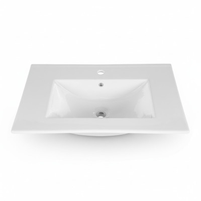 Lavabo in ceramica decorativa Lavabo da appoggio Lavandino bianco Lavabo