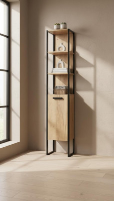 Mobiletto alto per il bagno decorativo a scaffale, mobiletto per il bagno, mobili per il bagno, mensole per il bagno.