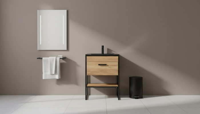 Mobile bagno set 60cm lavabo con mobile sottolavabo lavabo stile loft