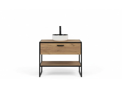 Mobile bagno 90 cm Lavabo Sospeso Multiuso Lavabo con cassetto