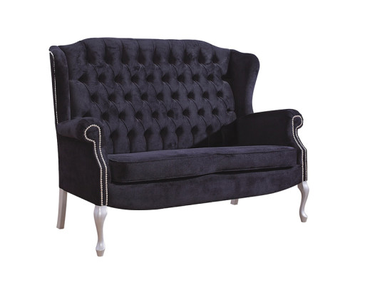 Classico set di divani Chesterfield 3+2+1 posti in velluto appena imbottito.