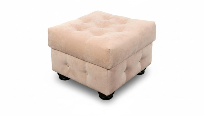Pouf XXL Club Lounge Poggiapiedi in Tessuto Design Ottomano Pufa Nuovo