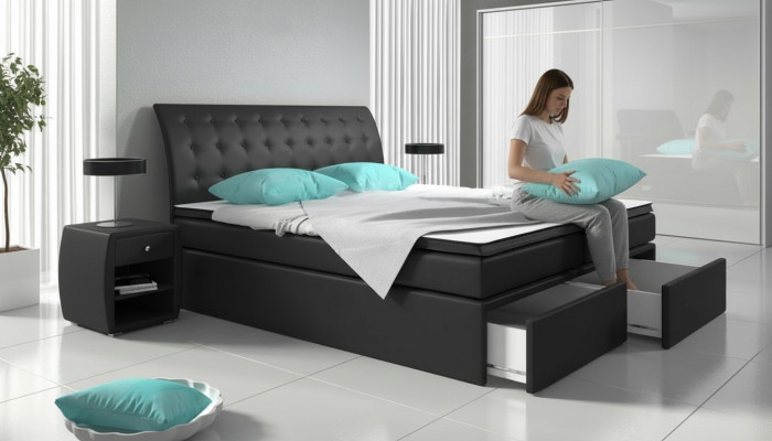 Boxspring letto letti letto imbottitura ecopelle designer hotel matrimoniale lusso design