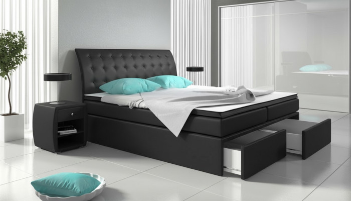 Boxspring letto letti letto imbottitura ecopelle designer hotel matrimoniale lusso design