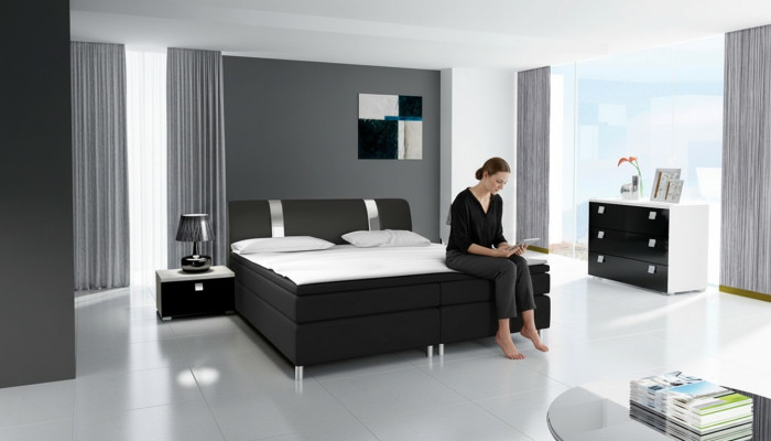 Design Camera da letto Moderni set Completo Armadio Letto Comodino