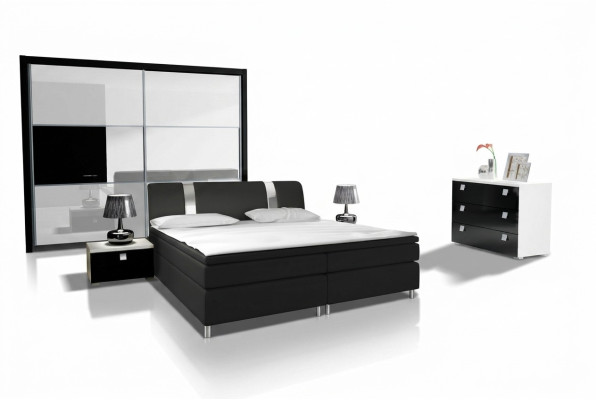 Design Camera da letto Moderni set Completo Armadio Letto Comodino