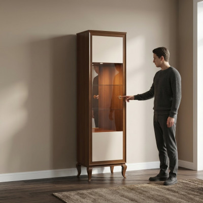 Mobili da soggiorno classici Vetrine Armadi Mobili da soggiorno Mobile vetrina di lusso in vetro
