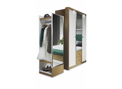 Guardaroba Specchio Armadio Camera da letto Ante scorrevoli 55 cm Armadi nuovi