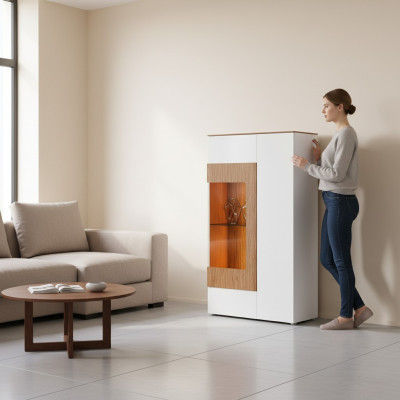 Vetrina moderna in vetro Armadio Vetrina Vetrina Vetrina a una porta - Design Vetrine nuove