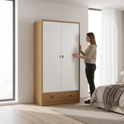 Armadio camera da letto con ante sospese 117 cm Armadi vestiti con ante scorrevoli