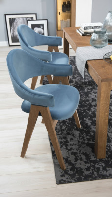 Set 2x sedie di lusso di design imbottite in legno massiccio sedie seduta ufficio ufficio sala da pranzo