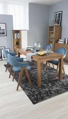 Set 4x sedie di design di lusso Imbottite in legno massello Sedie Sedile Ufficio Ufficio Sala da pranzo
