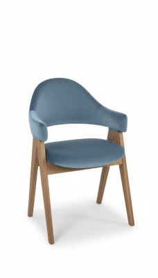 Set 4x sedie di design di lusso Imbottite in legno massello Sedie Sedile Ufficio Ufficio Sala da pranzo