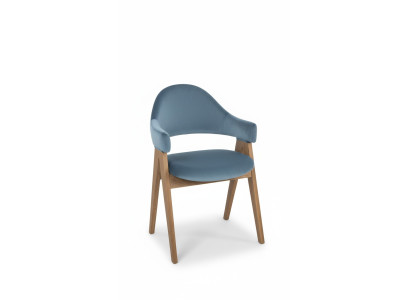 Set 4x sedie di design di lusso Imbottite in legno massello Sedie Sedile Ufficio Ufficio Sala da pranzo