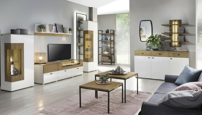 Set parete vivente moderno Vetrine Mobile TV mobile Soggiorno stile barocco
