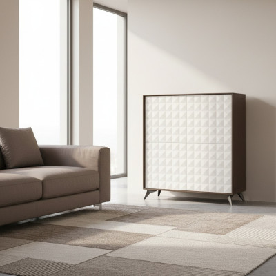 Comò Vetrina Comò Vetrine Armadio a Cassetti in Vetro Mobile Designer 114 cm