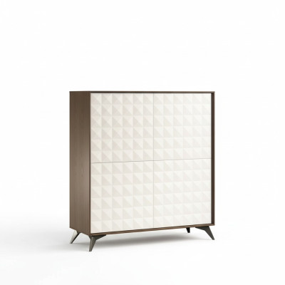 Comò Vetrina Comò Vetrine Armadio a Cassetti in Vetro Mobile Designer 114 cm