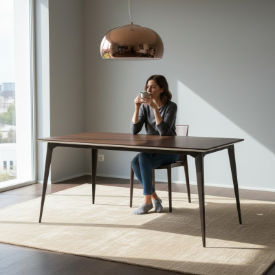 Tavolo da pranzo classico in legno di design Tavolo Sala da pranzo Soggiorno Moderno